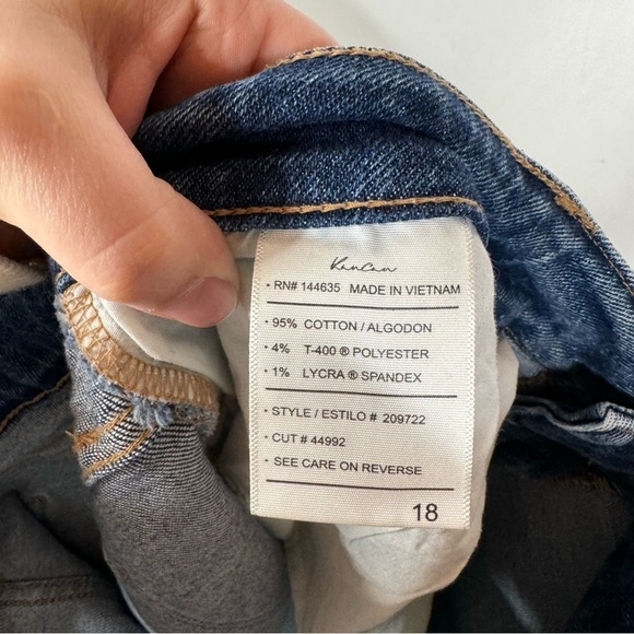 KanCan Ankle Straight High Rise Ripped Jeans Size 18 - Picture 5 of 6